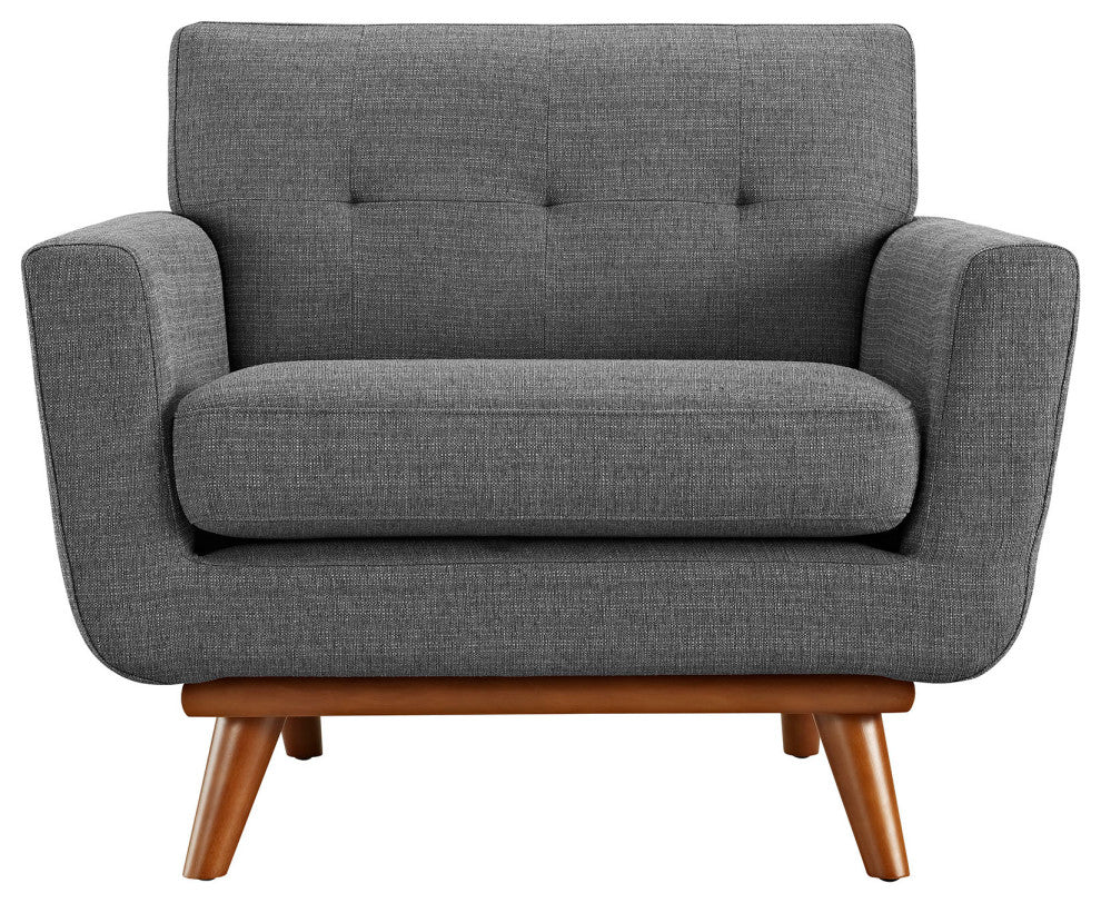 Modern Gray Engage Upholstered Armchair