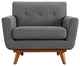 Modern Gray Engage Upholstered Armchair
