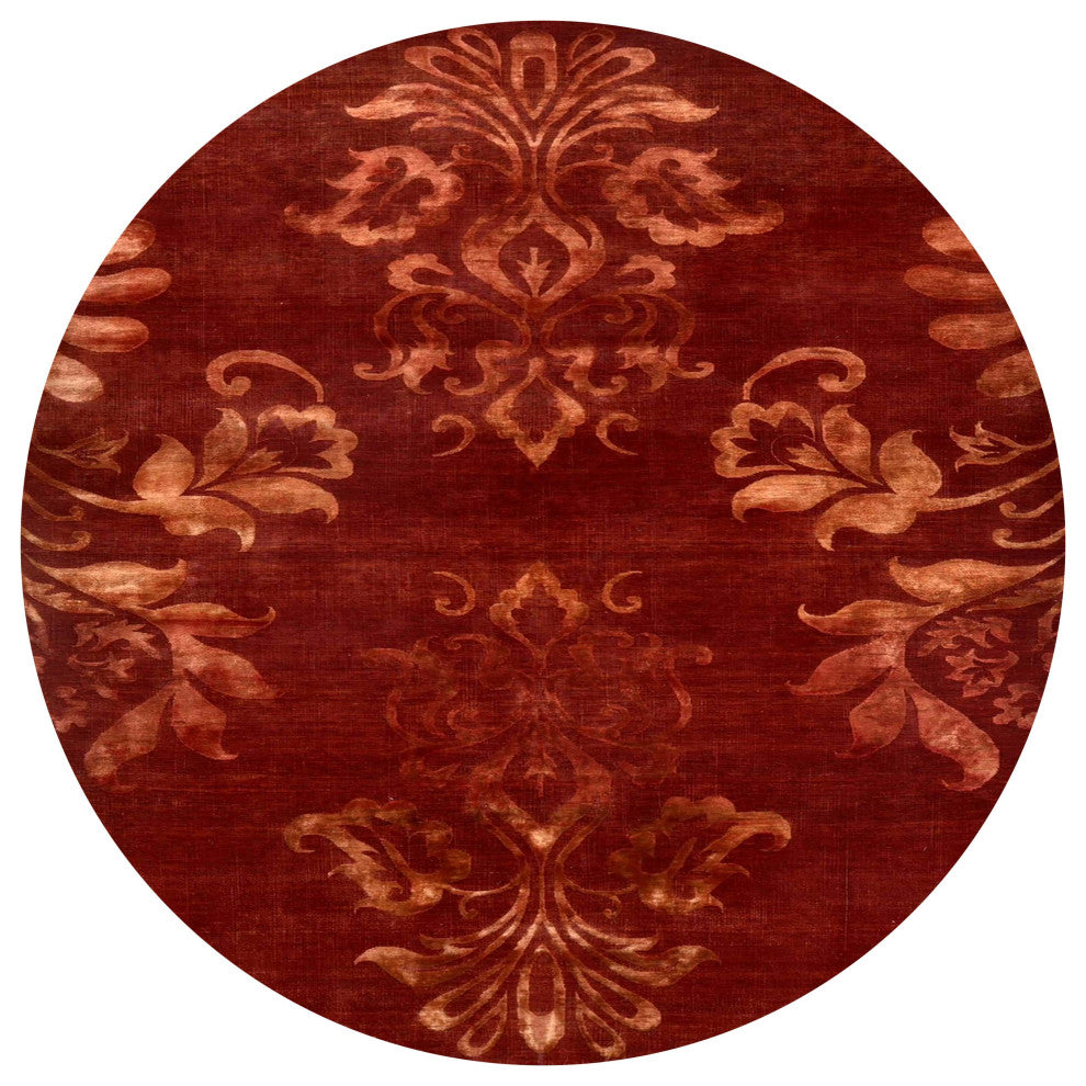 Ahgly Company Indoor Round Mid-Century Modern Area Rugs, 7' Round