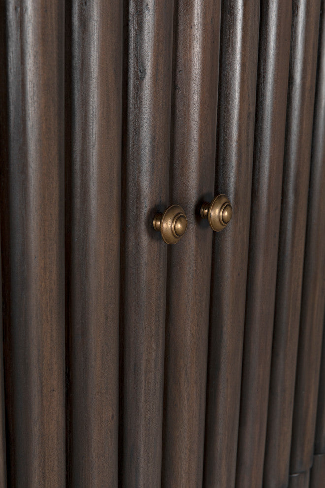NOIR Furniture - Amunet Hutch in Pale Rubbed with Light Brown Trim - GHUT150PR