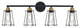Living District Auspice 4-Light Brass and Black Wall Sconce
