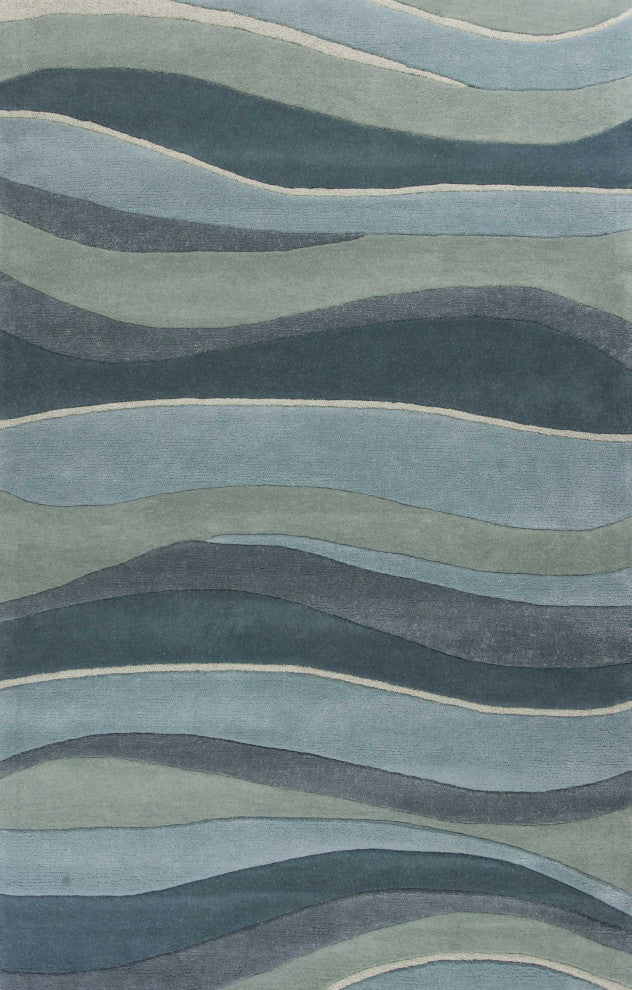 HomeRoots 8' x 10' 6" Wool Ocean Area Rug