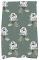 Floral Bunch 18"x30" Green Floral Print Kitchen Towel