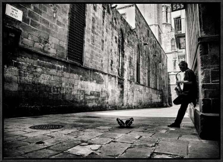 "Silent Street" Framed Canvas Giclee by Gertjan Van Geerenstein, 23x16"