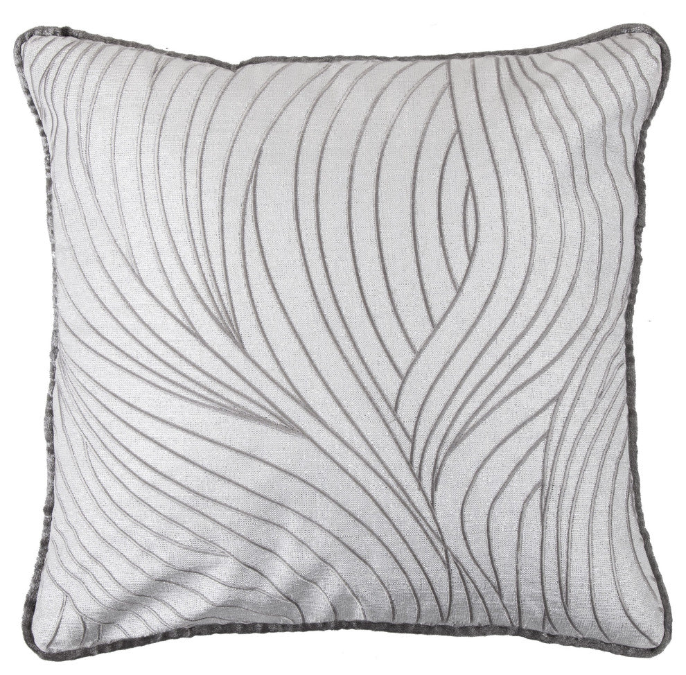Celeste Wave Reversible Soft Velvet Throw Pillow, 18"x18", 1 Piece