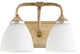 Enclave 2-Light Vanity Fixture, Aged Silver Leaf