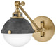Hinkley Fletcher 1-Light Small Wall Sconce 4830DZ, Aged Zinc