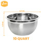 YBMhome Deep Professional Mixing Bowl, 12 Quart