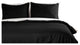 Lotus Home Water and Stain Resistant Duvet Cover Mini Set, Black, Twin