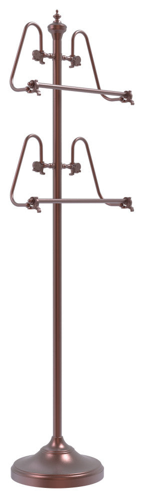 Foor Standing 49" Towel Stand, Antique Copper