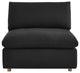 Commix Down Filled Overstuffed 5-Piece Sectional Sofa Set, Black