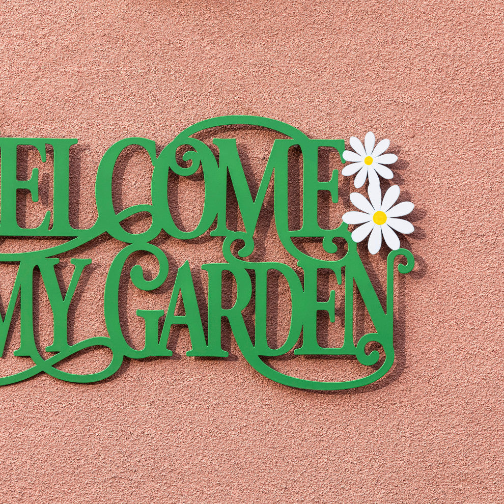24"L "Welcome to My Garden"  Wall Decor