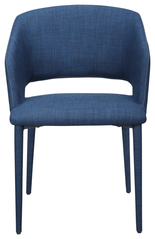 Retro William Dining Chair Navy Blue - Blue