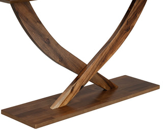 GDF Studio 57" Console Table With Cross-Leg Design, Brown