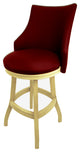 Swivel Wood Bar Stool 30", Bellissima, Red, Beige
