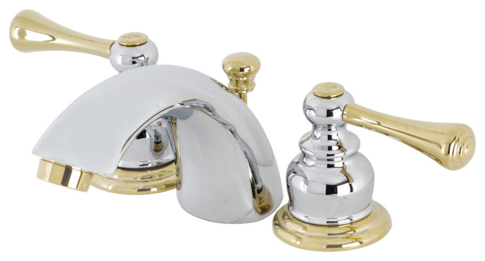 Kingston Brass KB944BL Widespread Bathroom Faucet, Chrome /Polished Brass