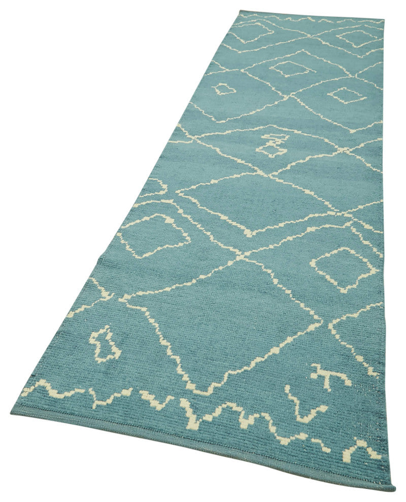 Rug N Carpet - Handmade One-of-a-Kind 3' 1" x 12' 4" Moroccan Runner Rug