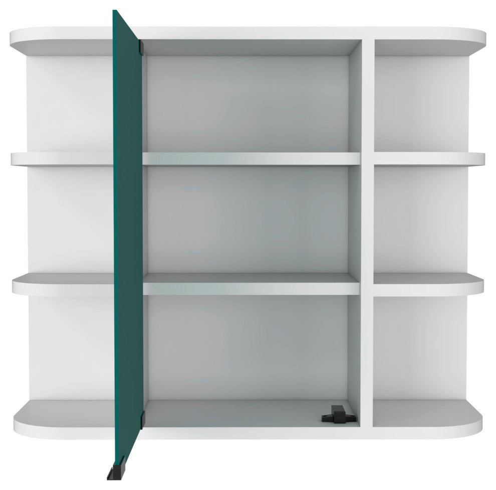 DEPOT E-SHOP: Mason Storage Bench, 4 Legs, 2 Open Shelves, Black
