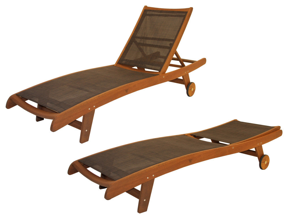 2 Person Eucalyptus Lounge Chaise Set