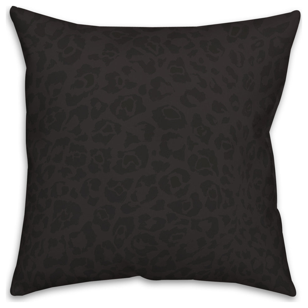 Black Cat Print 18x18 Indoor/Outdoor Pillow