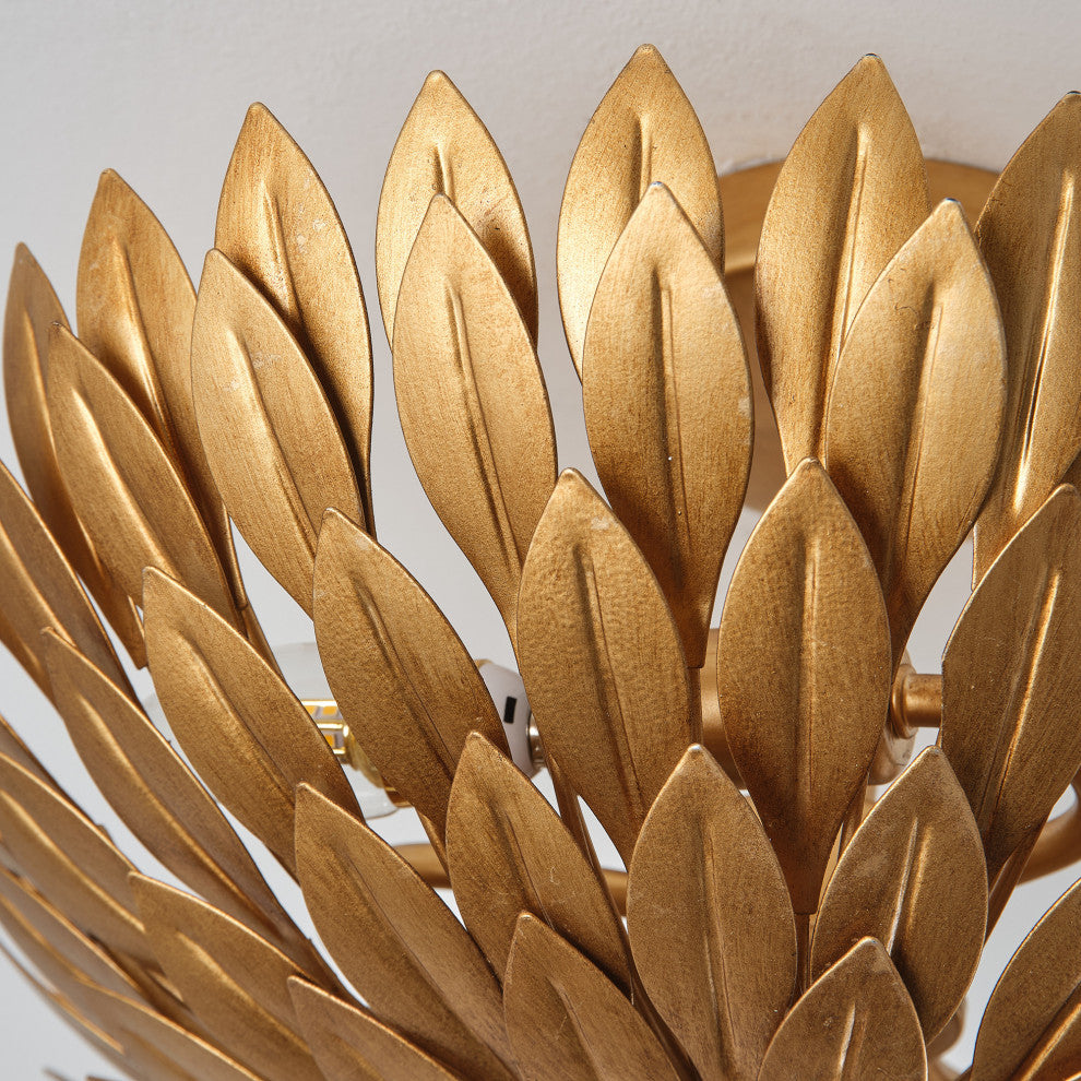 Flower Semi-Flush Mount Lighting, 3 Light