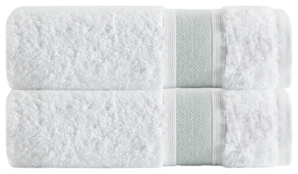 Enchante Home Unique Bath Towels, Set Of 2, Green