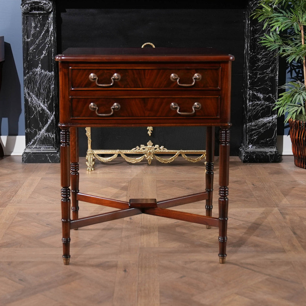 Mahogany Turned Leg Table