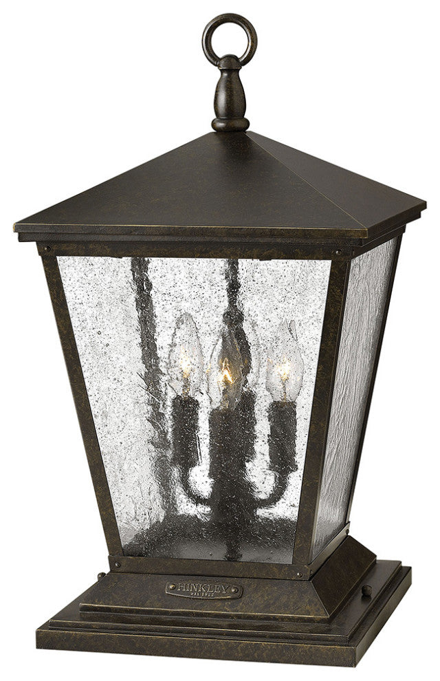 Hinkley Trellis Medium Pier Mount Lantern, Regency Bronze