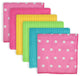 DII Microfiber Dots Dishcloth Pink, Set of 6
