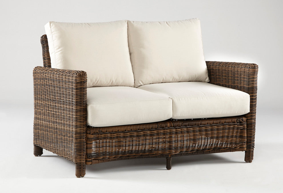 Del Ray Loveseat in Canvas Crimson