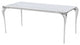 Faux White Marble Dining Table, Rectangular 79" Table, Glam Luxe Stainless Steel
