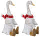 Winter Goose Figurine With Boots, Set of 2