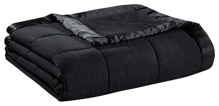 Madison Park Windom Lightweight Down Alternative Blanket With Satin Trim