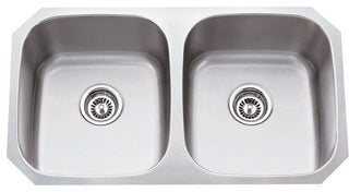 16 Gauge 50/50 Stainless Steel Undermount Sink, equal bowls