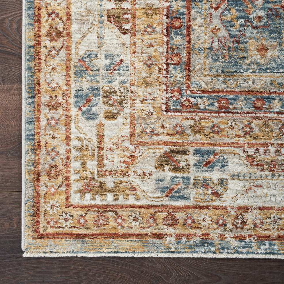 Nourison Home 5'3"x7'8" Petra Blue Area Rug