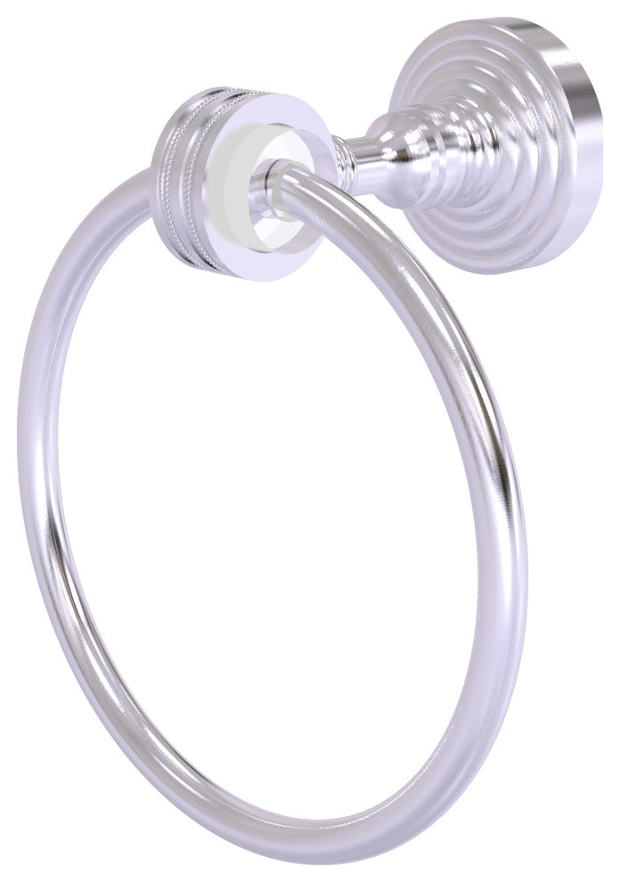 Pacific Grove Towel Ring with Dotted Accents, Satin Chrome