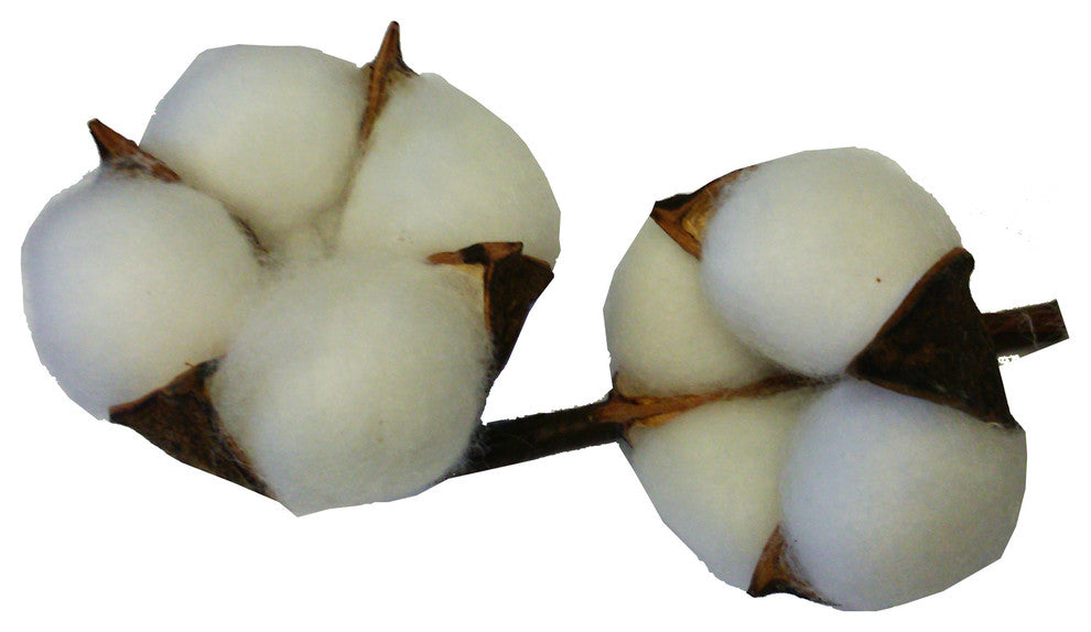 15"H Faux Cotton Spray, Set of 6