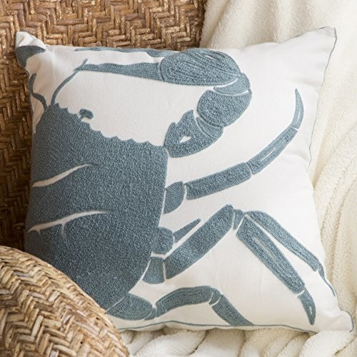 Blue Crab Throw Pillow 18X18 (Insert Included)
