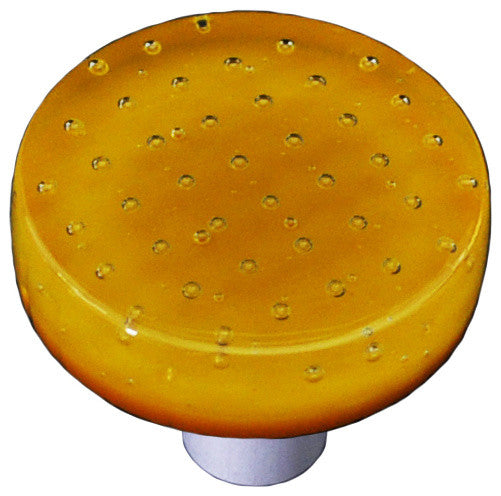 Bubbles Pumpkin Orange, Knob Round, Alum Post