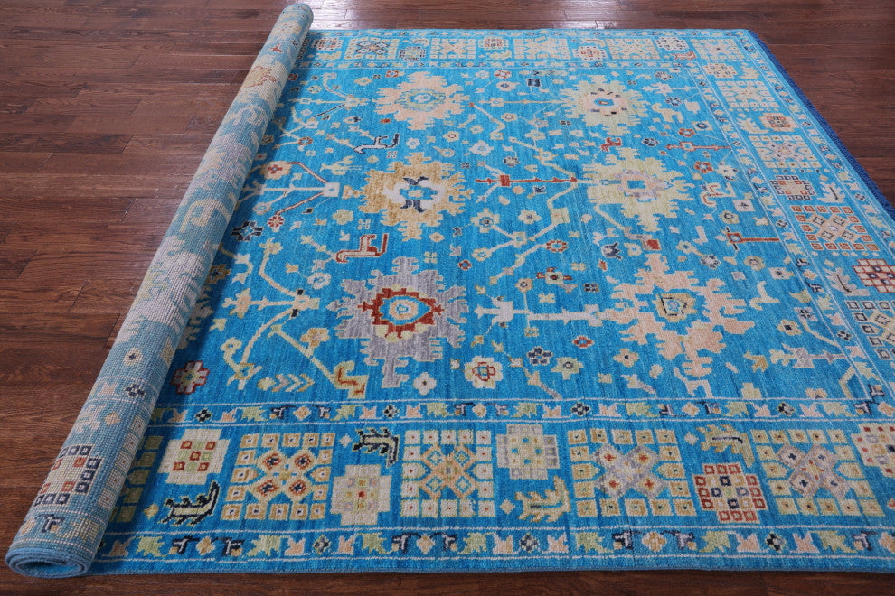 8' 1" X 10' 2" Turkish Oushak Hand Knotted Wool Rug - Q15642