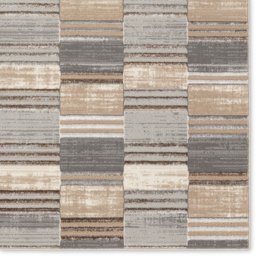 Label J Rhenium GLM04 Abstract Gray Area Rug, 4'3"x5'11"