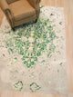 Green Traditional Oriental Distressed Bohemian Moderno Medallion Area Rug