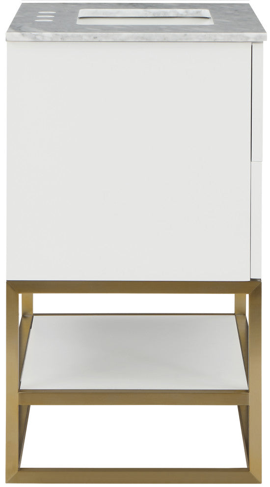 Monad Bathroom Vanity, White, 24" Wide