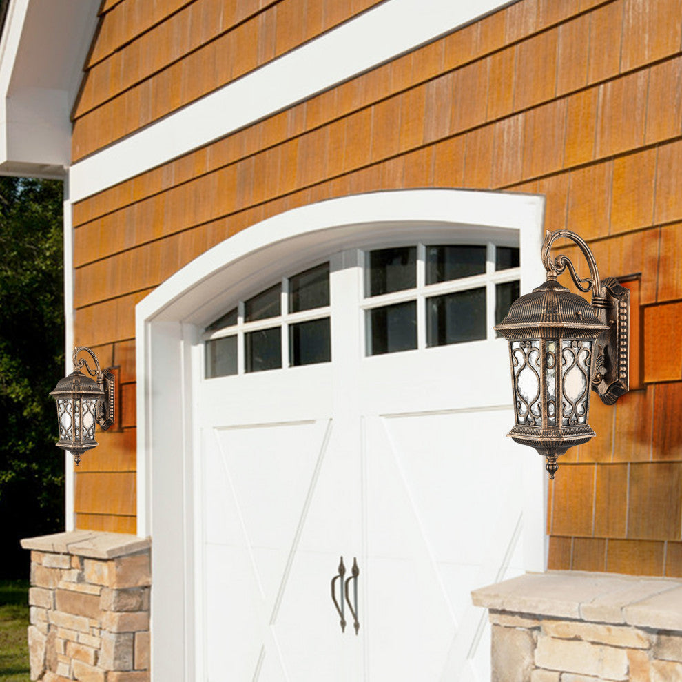 Waterproof Outdoor Wall Light With Water Glass