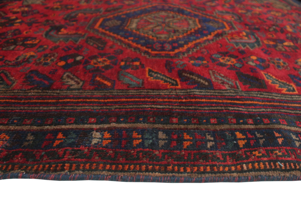 Fine Vintage Distressed Alethya Red Rug