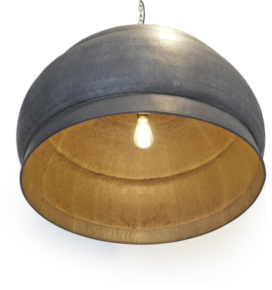 Large Hammered Vintage Kong Pendant