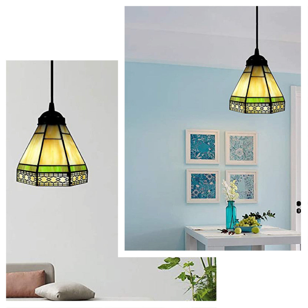 Green tiffany pendant light Art glass pendant mini pendant lights