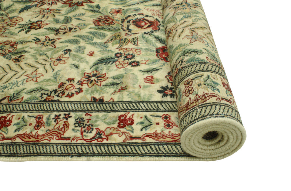 Pak-Persian Elianne Ivory /Light Green Runner, 2'8x9'11