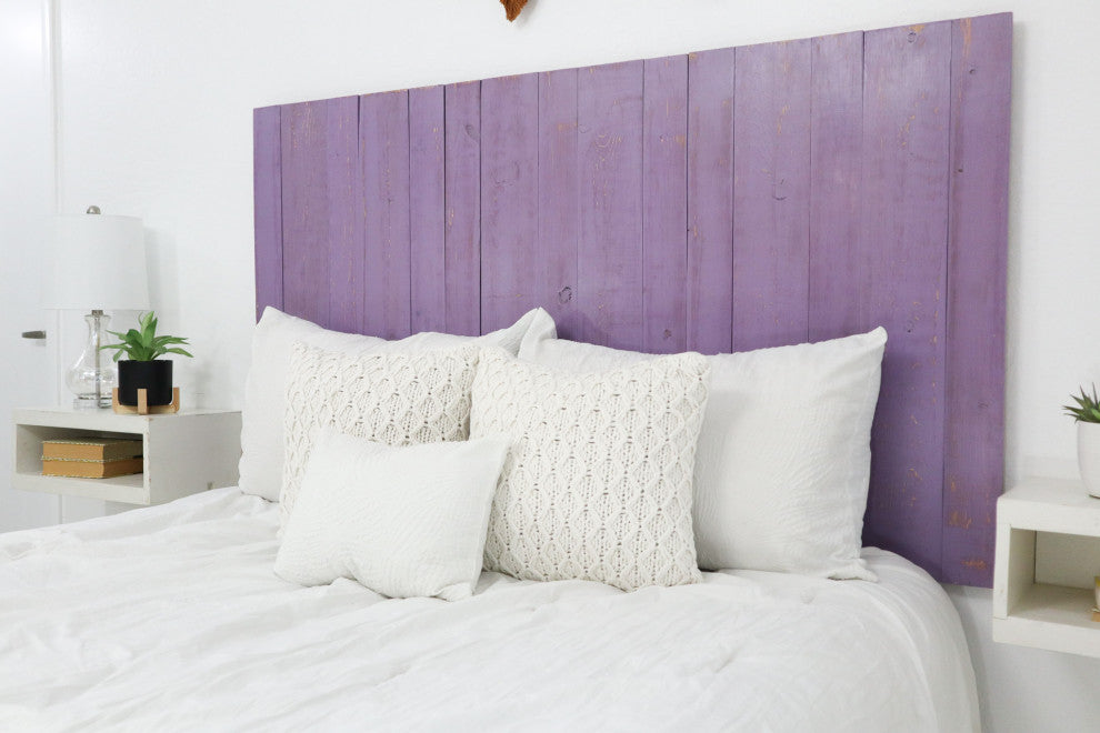 Handcrafted Headboard, Leaner Style, Lavender, Twin