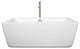 Laura  Freestanding Bathtub Floor Mounted Faucet, Brushed Nickel, 59"